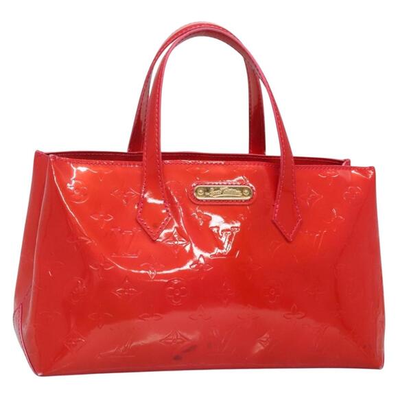 LOUIS VUITTON Monogram Vernis Wilshire PM Hand Bag Rose Pop M93643 - Picture 1 of 16